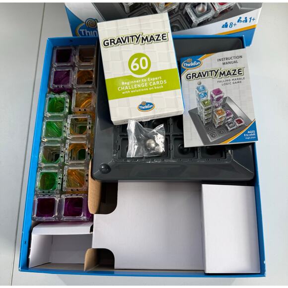 ThinkFun GRAVITY MAZE Falling Marble Logic Brain Game 2014 Complete - Picture 4 of 5